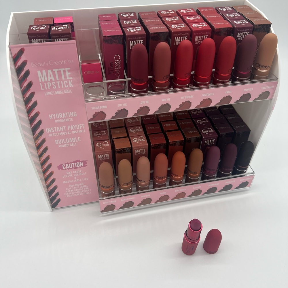 Beauty Creations Matte Lipstick Set - Red, Pink, Brown Shades $9 each